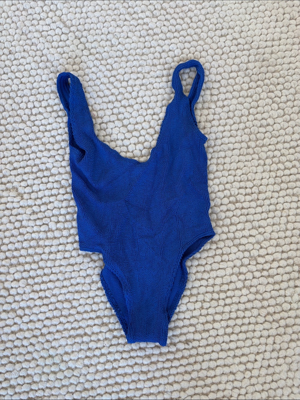 bond-eye Royal Blue Textured One-Piece Swimsuit